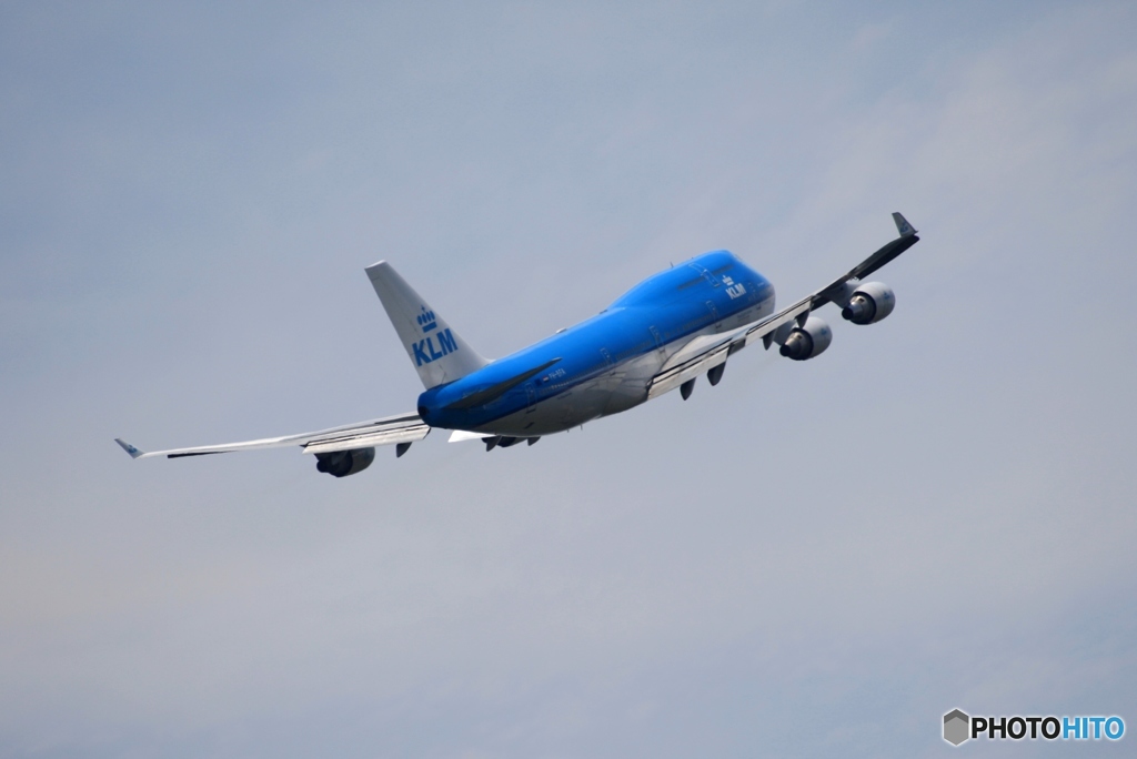 じゃんぼで出発　KLM Royal Dutch Airlines 747