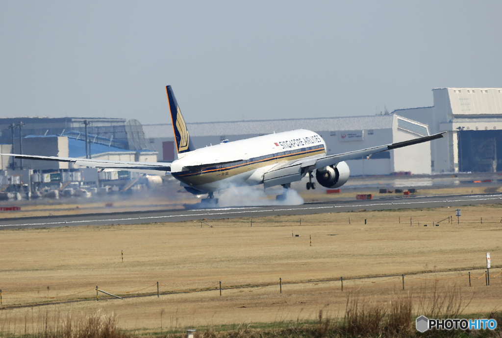 「はれー」 Singapore 777-300 9W-SWL 着陸