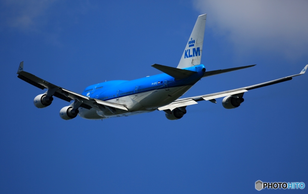 離陸　KLM 747-400