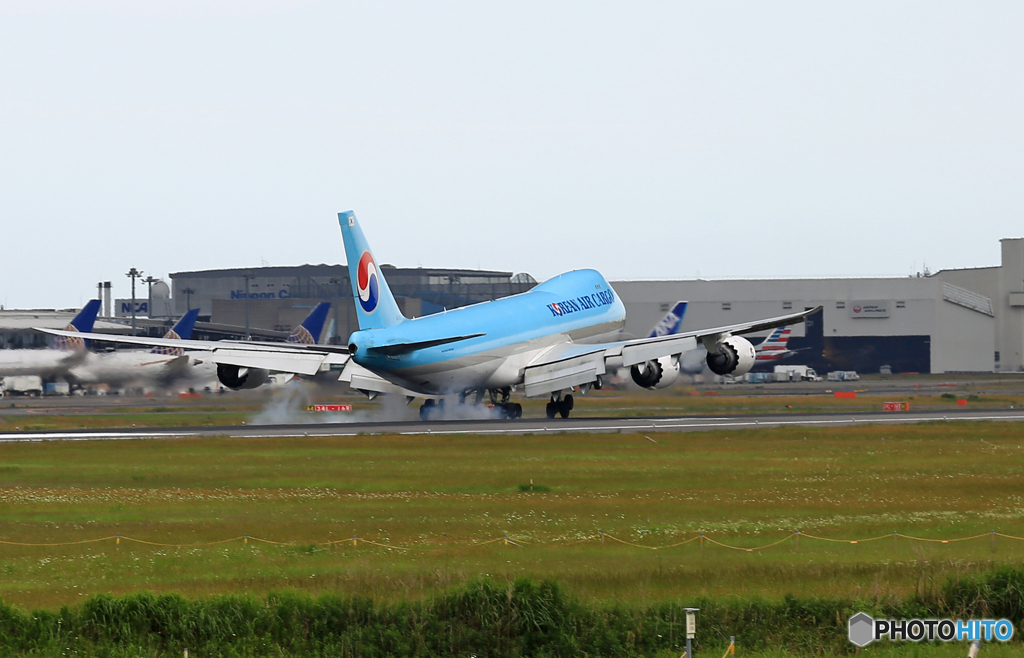 「そらー」 Korean Cargo 747-8 HL7623 着陸