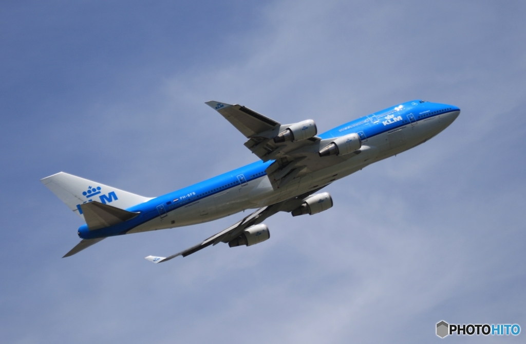 飛び立ち　KLM ７４７ジャンボ機