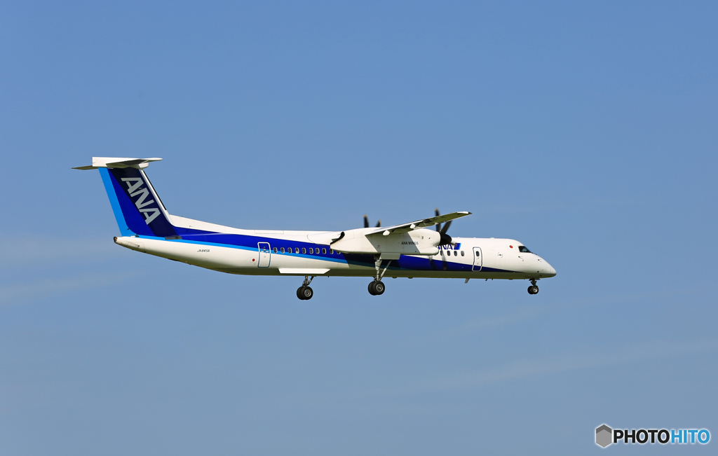 到着 ANA DHC-8-400 JA845A