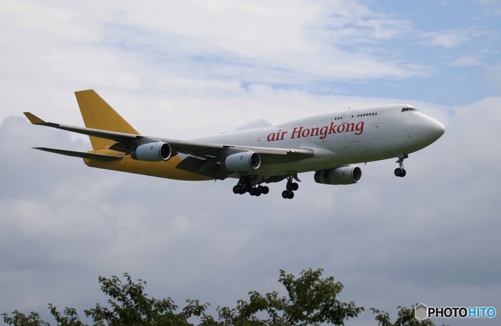 Air Hongkong 747-444 着陸　