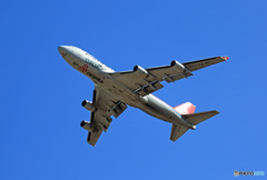 飛び立ち Cargolux 747-400F LX-OCV