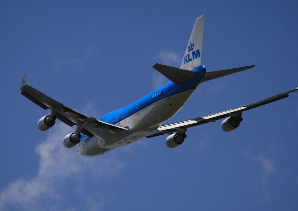 KLM 747-400 出発　