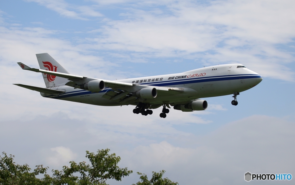 到着 Air China Cargo７４７ジャンボ機