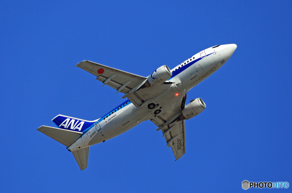 ANA 737-500 JA302K 離陸　