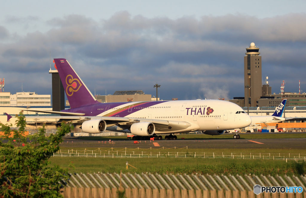  「晴れ」 Thai A380-841 HS-TUB Takeoff 