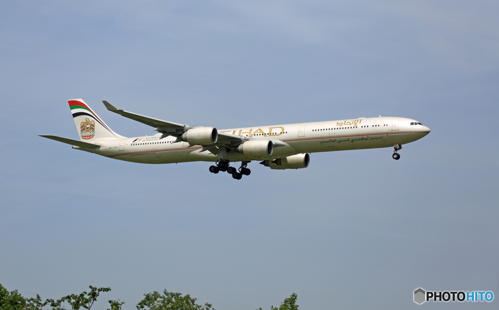 到着 ETIHAD A340-642 A6-EHK