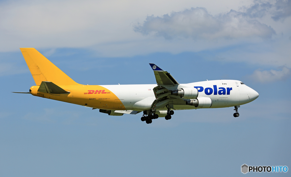 到着Polar 747-46N N453PA/ジャンボ保存委員会