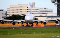 UNITED７４７ジャンボ機 離陸