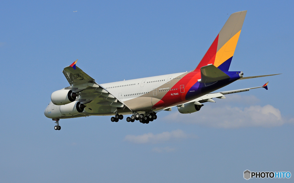 到着ASIANA A380-841 HL7460