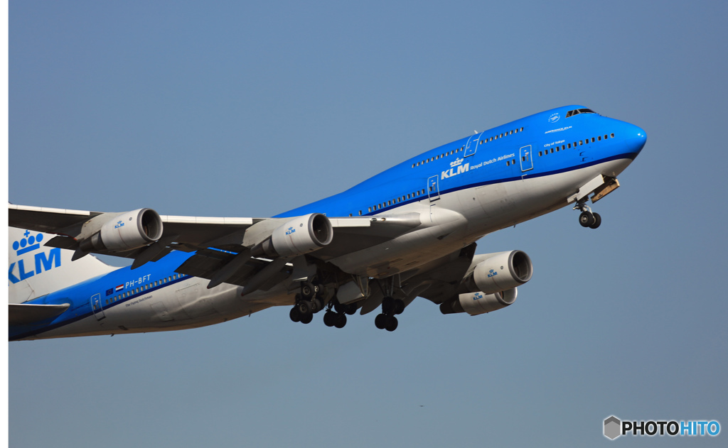 出発 KLM 747-400 PH-BFT