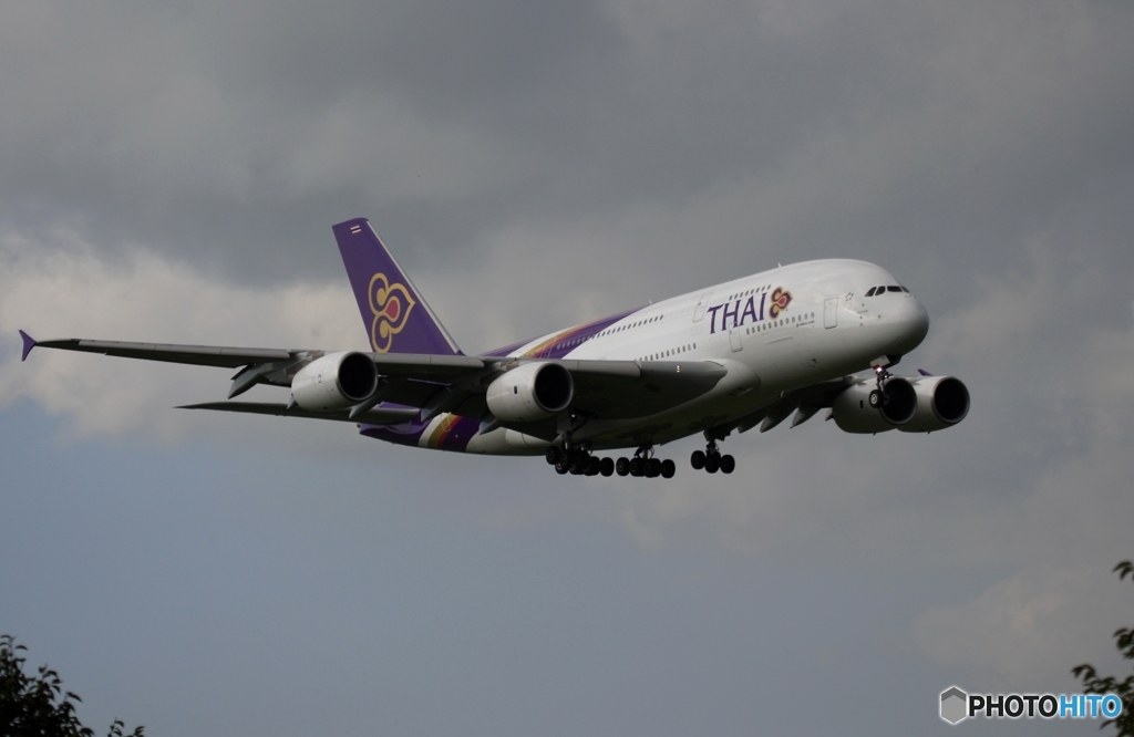 THAI A380-841 着陸　