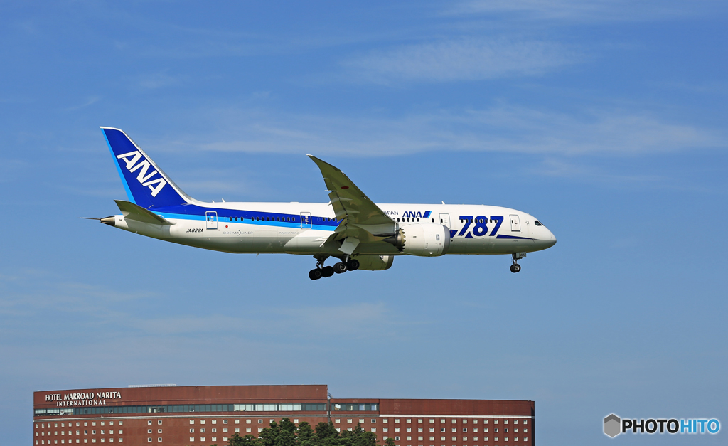 着陸 ANA 787-8 JA822A