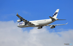 飛び立ち  FINNAIR A340-313 OH-LQE