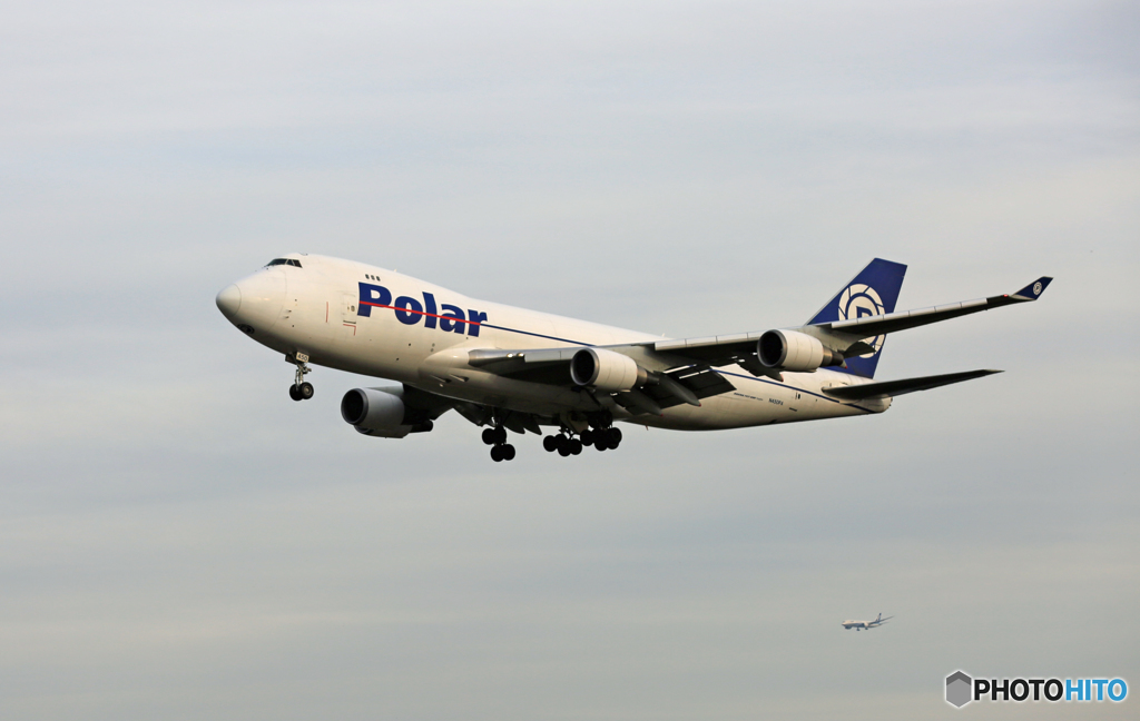 飛び立ちPOLAR 747-400F N450PAジャンボ保存委員会