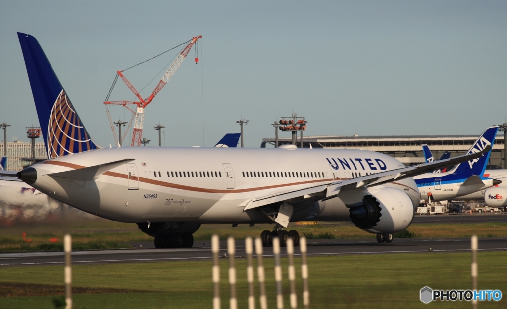 UNITED 787-9 離陸