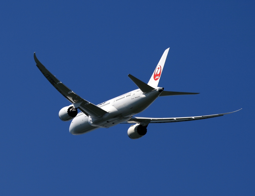 JAL 787-8 出発　
