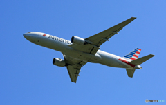 「ぶるー」出発  American 777-200 N777AN
