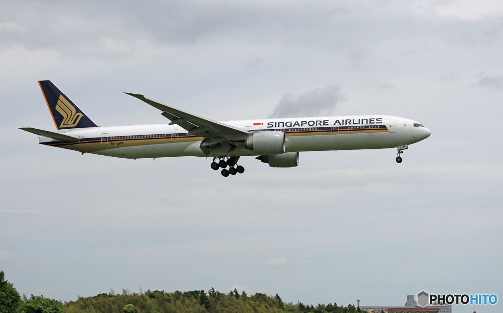 「はれ」 Singapore 777-312 9V-SWA 着陸