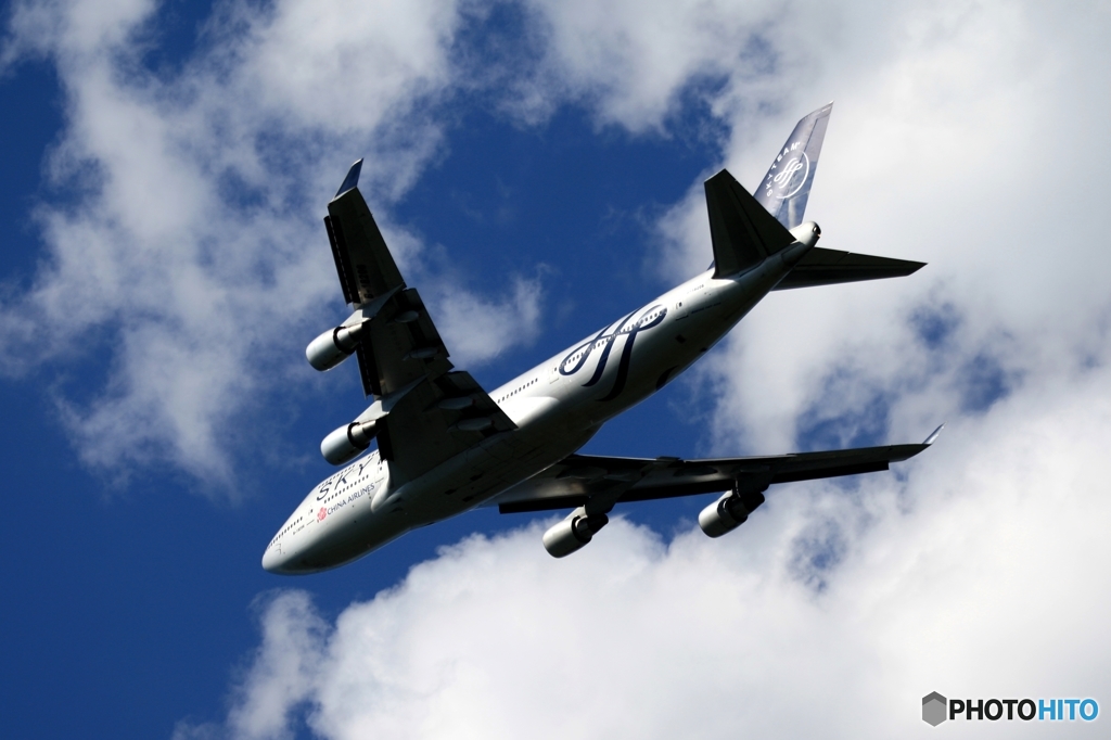出発　SKY TEAM 747-400 
