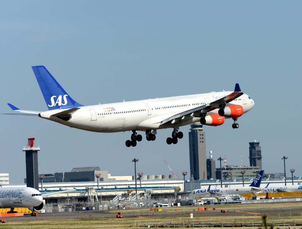 到着 SAS A340-300