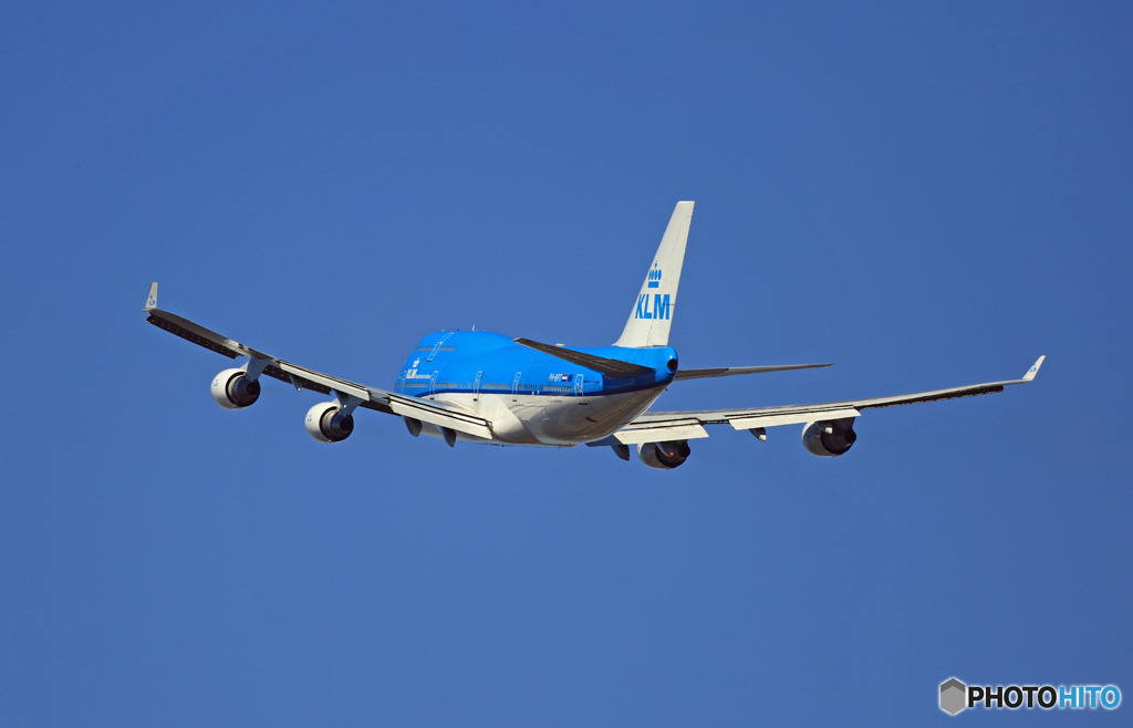 KLM 747-400 PH-BFT 飛び立ち　