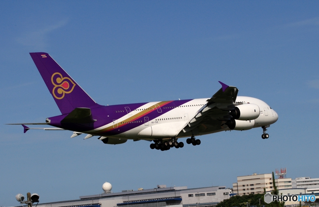 Thai A380-841 着陸　