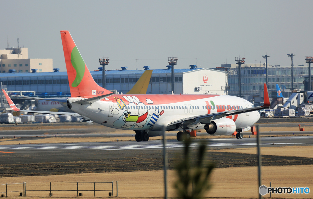 出発  t'way 737-8Q8 HL8294