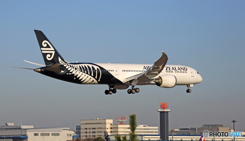 Air New Zealand B787-9 ZK-NZC 到着 
