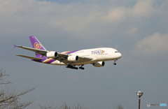 到着 THAI A380-841 HS-TUE