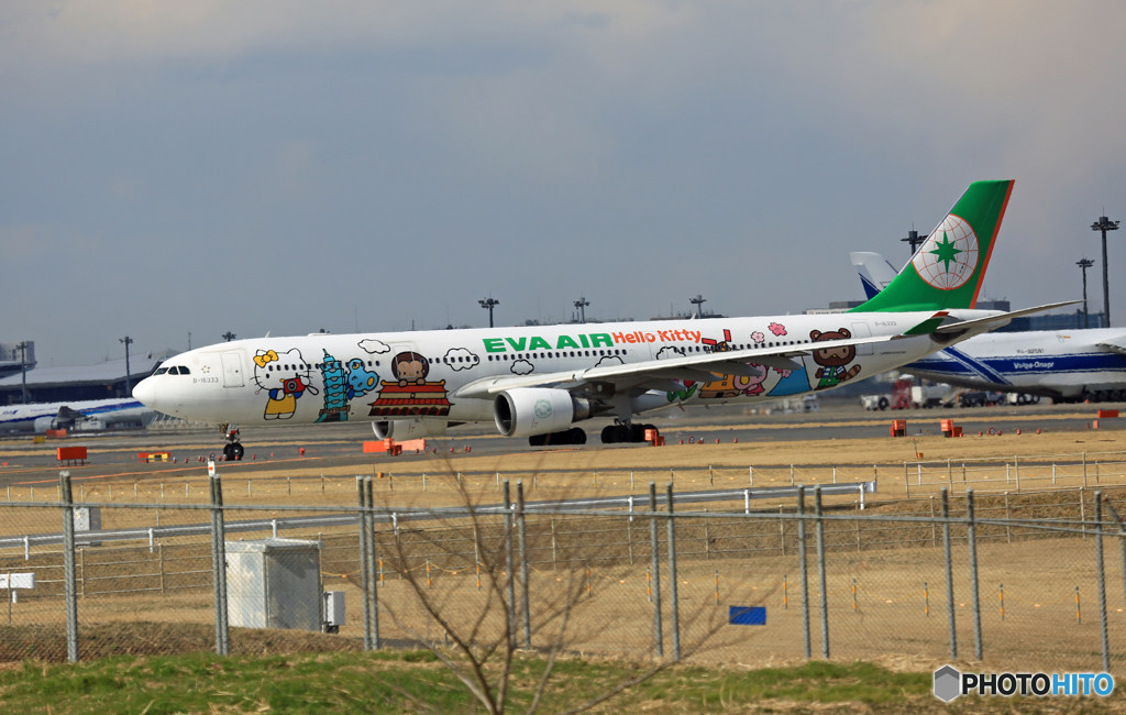 「すかい」 EVA kitty A330-302 B-16333離陸