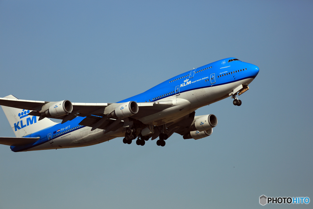 ✈KLM B747-400 ジャンボ機 PH-BFT ☮Takeoff 
