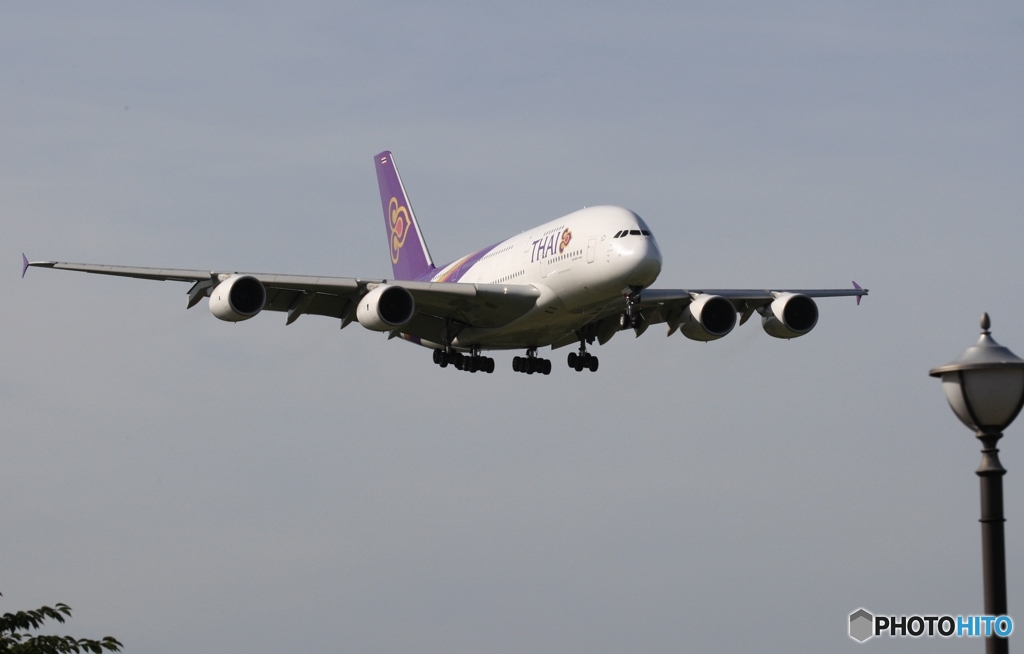 THAI A380-841 着陸　