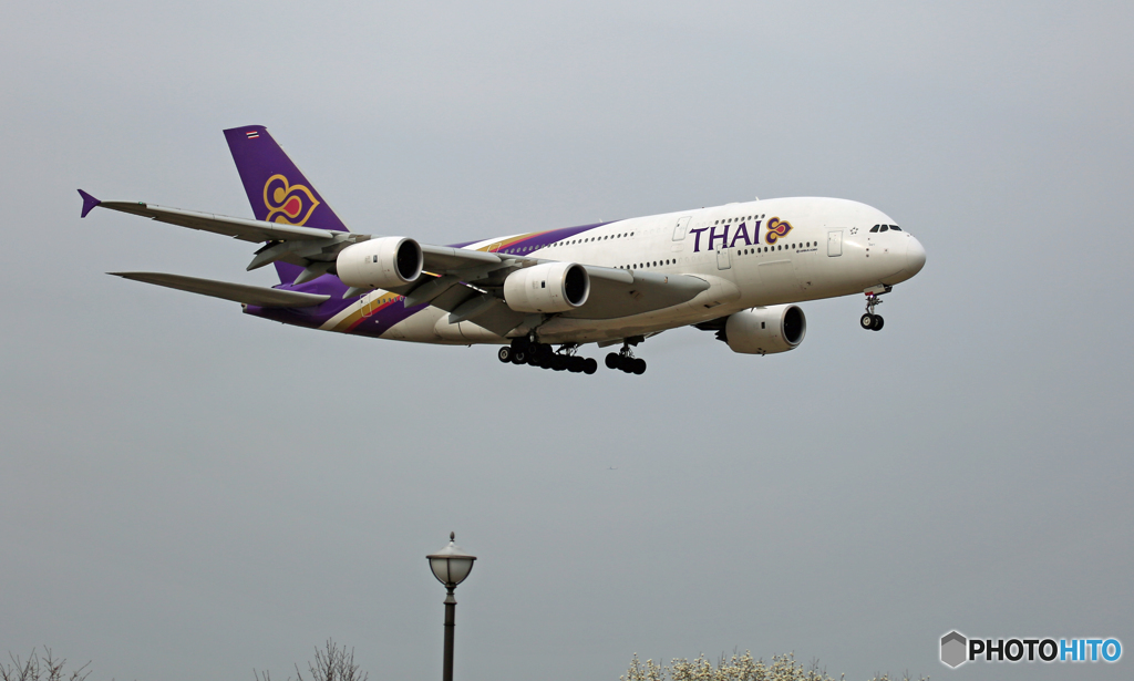 Thai A380-841 HS-TUC 到着 
