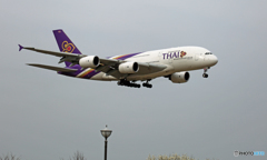Thai A380-841 HS-TUC 到着 