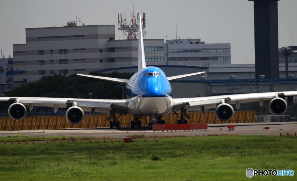 出発　KLM７４７ジャンボ機