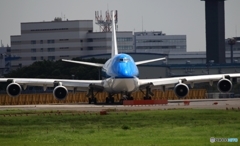 出発　KLM７４７ジャンボ機