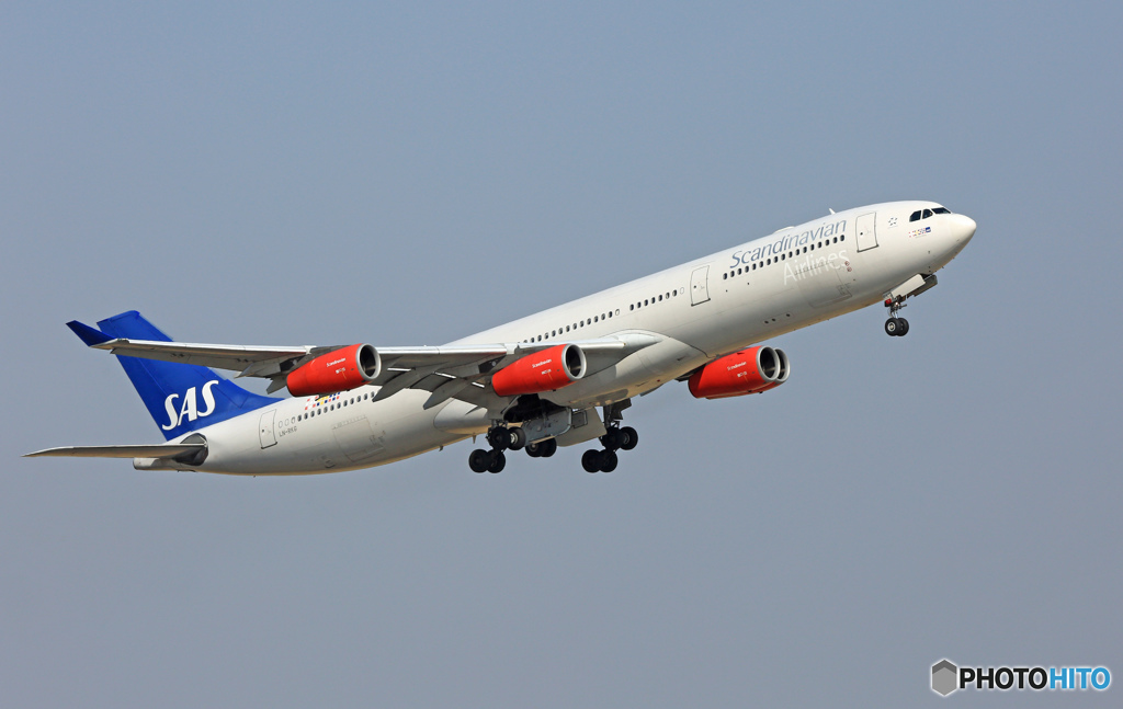 SAS A340-313 LN-RKG 飛び立ち　