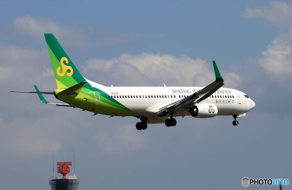 到着　春秋737-800 JA01GR 