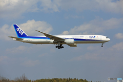 「良い空~」 ANA 777-381 JA778A 到着 「良い空~」 ANA 777-381 JA778A 到着
