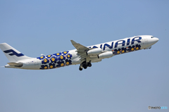 Finnair A340-313 OH-LQD飛び立ち  