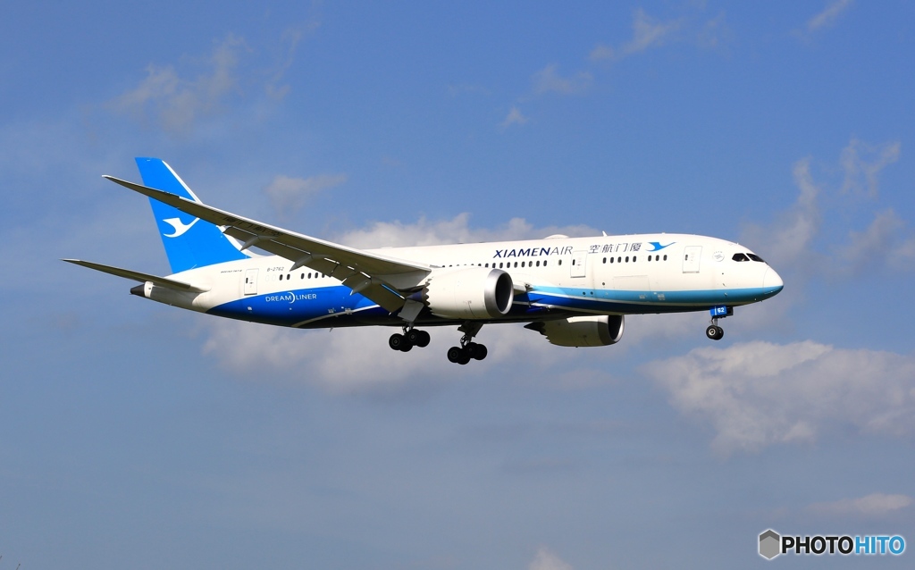 厦門航空XIAMEN AIR 787-8 着陸 