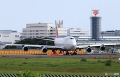 離陸　ASIANA 747-400