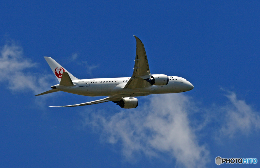 飛び立ち JAl 787-8 JA844J