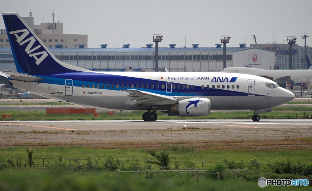 ANA 737-500 出発　