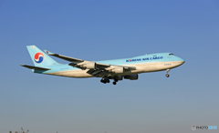 着陸Korean Cargo747-400F HL7603/ジャンボ機