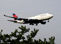 DELTA 747-400 着陸　