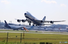 NCA 747-8KZF  離陸　